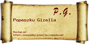 Popeszku Gizella névjegykártya